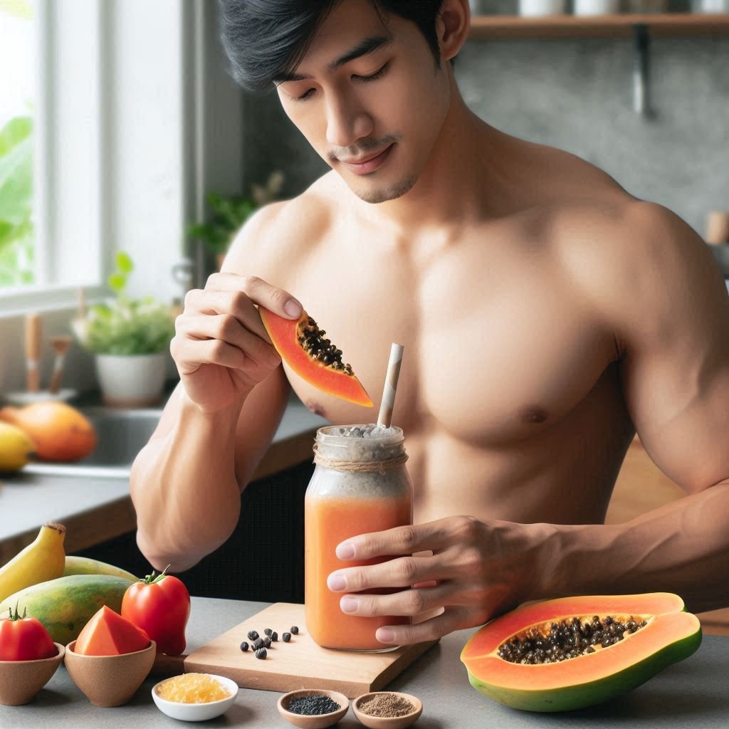 Stay hydrated with papaya and lime juice.