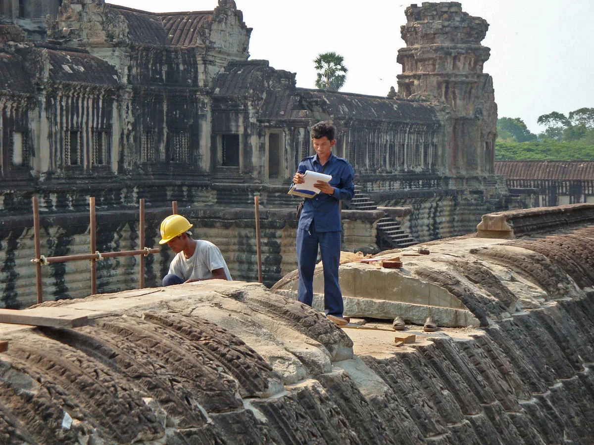 Angkor Wat conservation Work